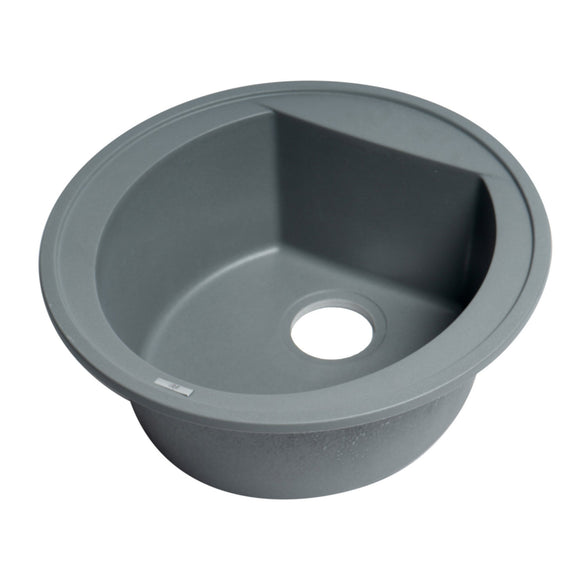 ALFI Brand AB2020DI-T Titanium 20" Drop-In Round Granite Comp Kitchen Prep Sink