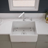 ALFI AB505-W White 26" Contemporary Smooth Apron Fireclay Farmhouse Kitchen Sink