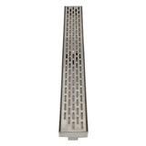 ALFI ABLD32C-BSS 32" Modern Stainless Steel Linear Shower Drain with Groove Holes