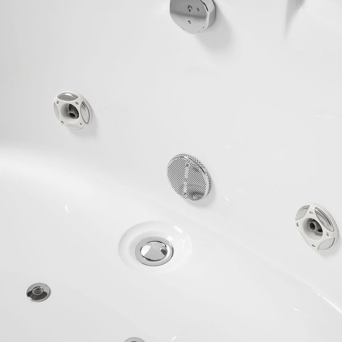 EAGO AM168ETL 5 ft Rounded Corner Acrylic Whirlpool Bathtub for Two