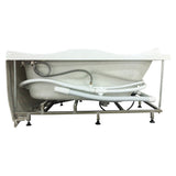 EAGO AM125ETL 5 ft Corner Acrylic White Whirlpool Bathtub for Two with Fixtures