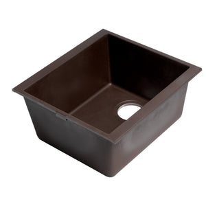 ALFI Brand AB1720UM-C Chocolate 17" Undermount Granite Comp Kitchen Prep Sink