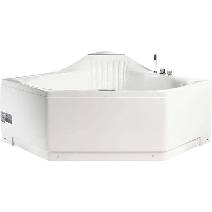 EAGO AM168ETL 5 ft Rounded Corner Acrylic Whirlpool Bathtub for Two