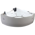 EAGO AM125ETL 5 ft Corner Acrylic White Whirlpool Bathtub for Two with Fixtures