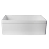 ALFI AB511-W White 30" Decorative Lip Apron Single Bowl Fireclay Farmhouse Sink