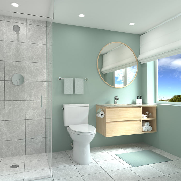 TOTO MS776124CEFG#01 Drake Elongated Two-Piece 1.28 GPF Toilet with SoftClose Seat, Washlet+ Ready