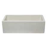 ALFI 33" Biscuit Smooth Apron Solid Thick Wall Fireclay Single Bowl Farm Sink