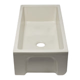 ALFI AB3618HS-B 36 inch Biscuit Smooth / Fluted Single Bowl Fireclay Farm Sink