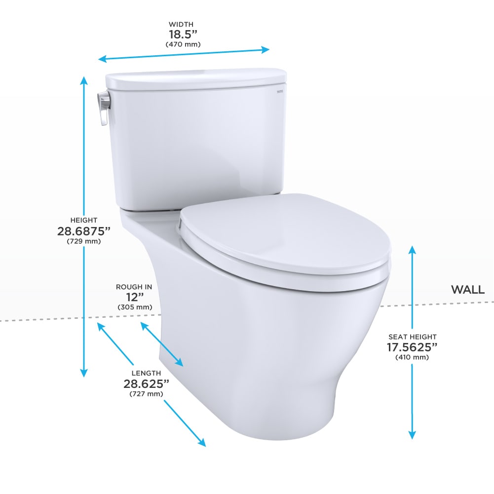 TOTO MS442124CEFG#01 Nexus 2-Piece 1.28 GPF Toilet with SS124 