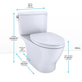 TOTO MS442124CEF#51 Nexus Two-Piece Toilet with SS124 SoftClose Seat, Washlet+ Ready, Ebony Black