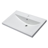 EAGO BH001 White Ceramic 32" x 19" Rectangular Drop In Sink