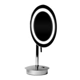ALFI Brand ABM9FLED-PC Polished Chrome Tabletop Round 9" 5x Magnifying Cosmetic Mirror with Light