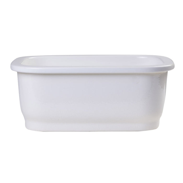 ALFI AB1218 Small Rectangle Fireclay Undermount or Drop-in Prep / Bar Sink