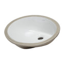 EAGO BC224 White Ceramic 18" x 15" Undermount Oval Bathroom Sink