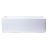 ALFI AB3018SB-W 30" White Smooth Apron Solid Wall Fireclay Single Bowl Farm Sink
