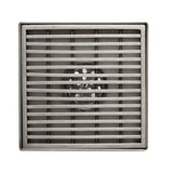 ALFI Brand ABSD55D 5" x 5" Square Stainless Steel Shower Drain with Groove Lines