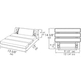 ALFI Brand ABS14-BN Brushed Nickel 14" Folding Teak Wood Shower Seat Bench