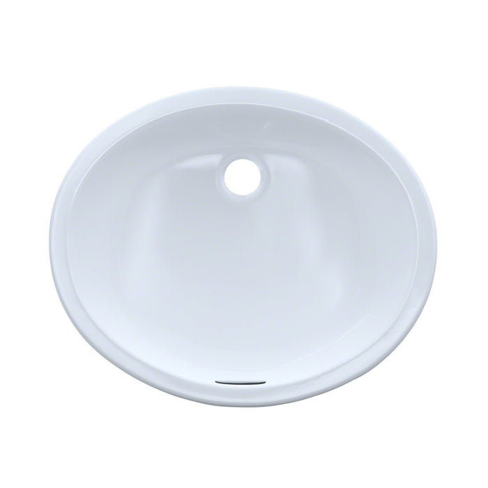 TOTO LT579G#01 Rendezvous Oval Undermount Bathroom Sink with CeFiONtect, Cotton White