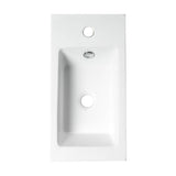 ALFI Brand ABC116 White Modern 20" Small Rectangular Wall Mounted Ceramic Sink with Faucet Hole