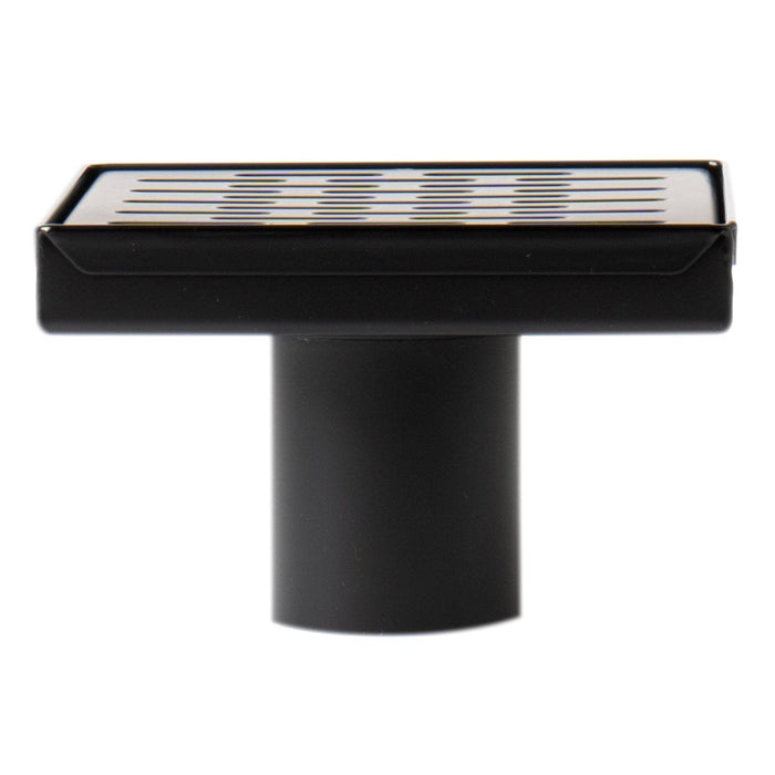 ALFI Brand ABSD55C-BM 5" x 5" Black Matte Square Stainless Steel Shower Drain with Groove Holes