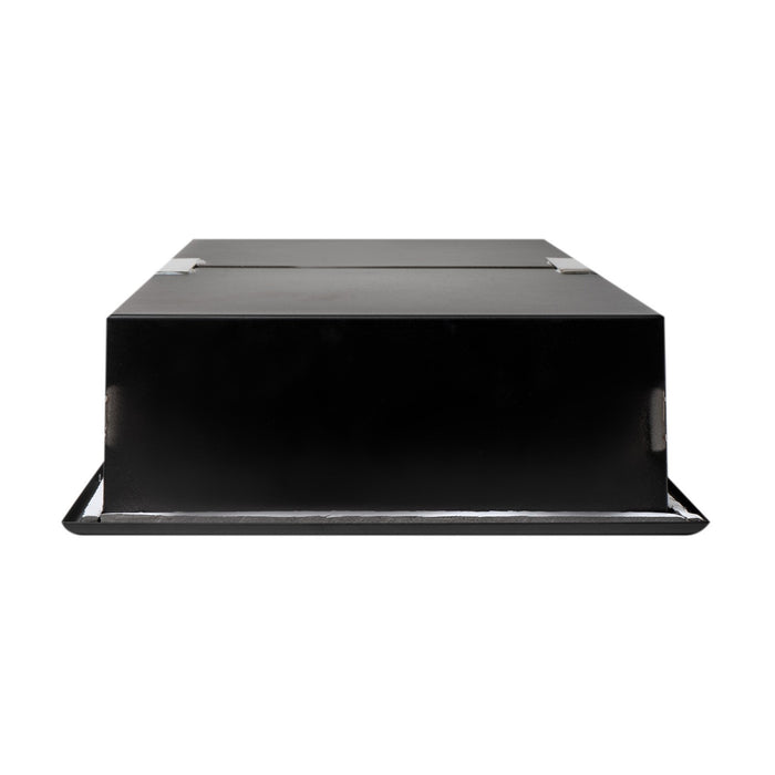 ALFI Brand 12 x 24 Black Matte Stainless Steel Vertical Double Shelf Bath Shower Niche