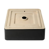 ALFI Brand ABC903-BM Black Matte 16" Modern Square Above-Mount Ceramic Sink
