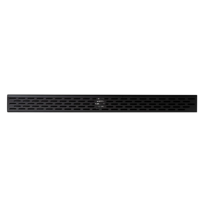 ALFI Brand ABLD32C-BM 32" Black Matte Stainless Steel Linear Shower Drain with Groove Holes