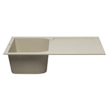 ALFI AB1620DI-B Biscuit 34" Single Bowl Granite Composite Sink with Drainboard