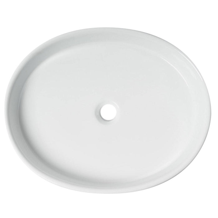 ALFI Brand ABC911 White Modern 22" Oval Above-Mount Ceramic Sink