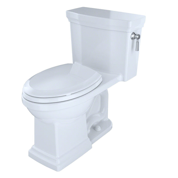 TOTO Promenade II 1-Piece 1.28 GPF Toilet and Right-Hand Trip Lever, Cotton White, SKU: MS814224CEFRG#01