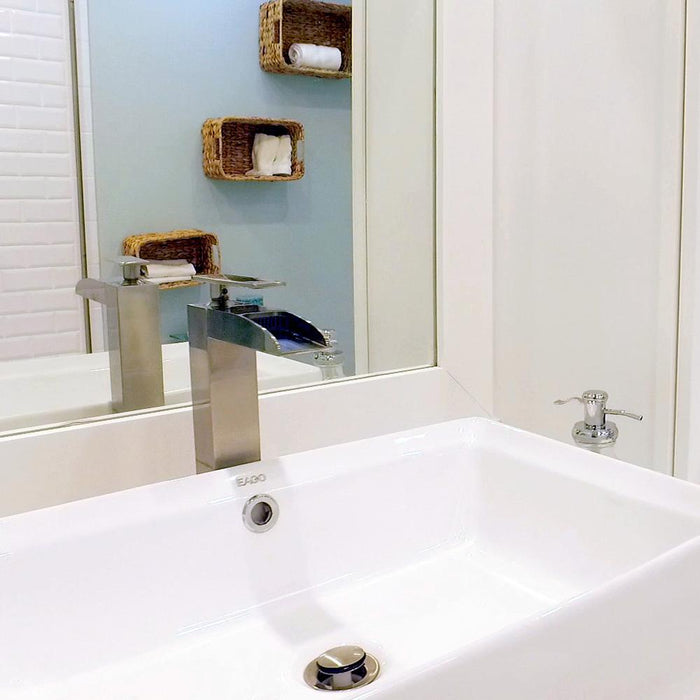 EAGO BA131 20" RECTANGULAR CERAMIC ABOVE MOUNT BASIN VESSEL Sink