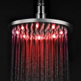 ALFI Brand LED8R-BN Brushed Nickel 8" Round Multi Color LED Rain Shower Head