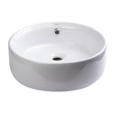 EAGO BA129 16" ROUND CERAMIC ABOVE MOUNT BATHROOM BASIN VESSEL Sink