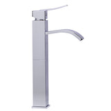 ALFI Brand AB1158-PC Polished Chrome Square Body Curved Spout Bathroom Faucet