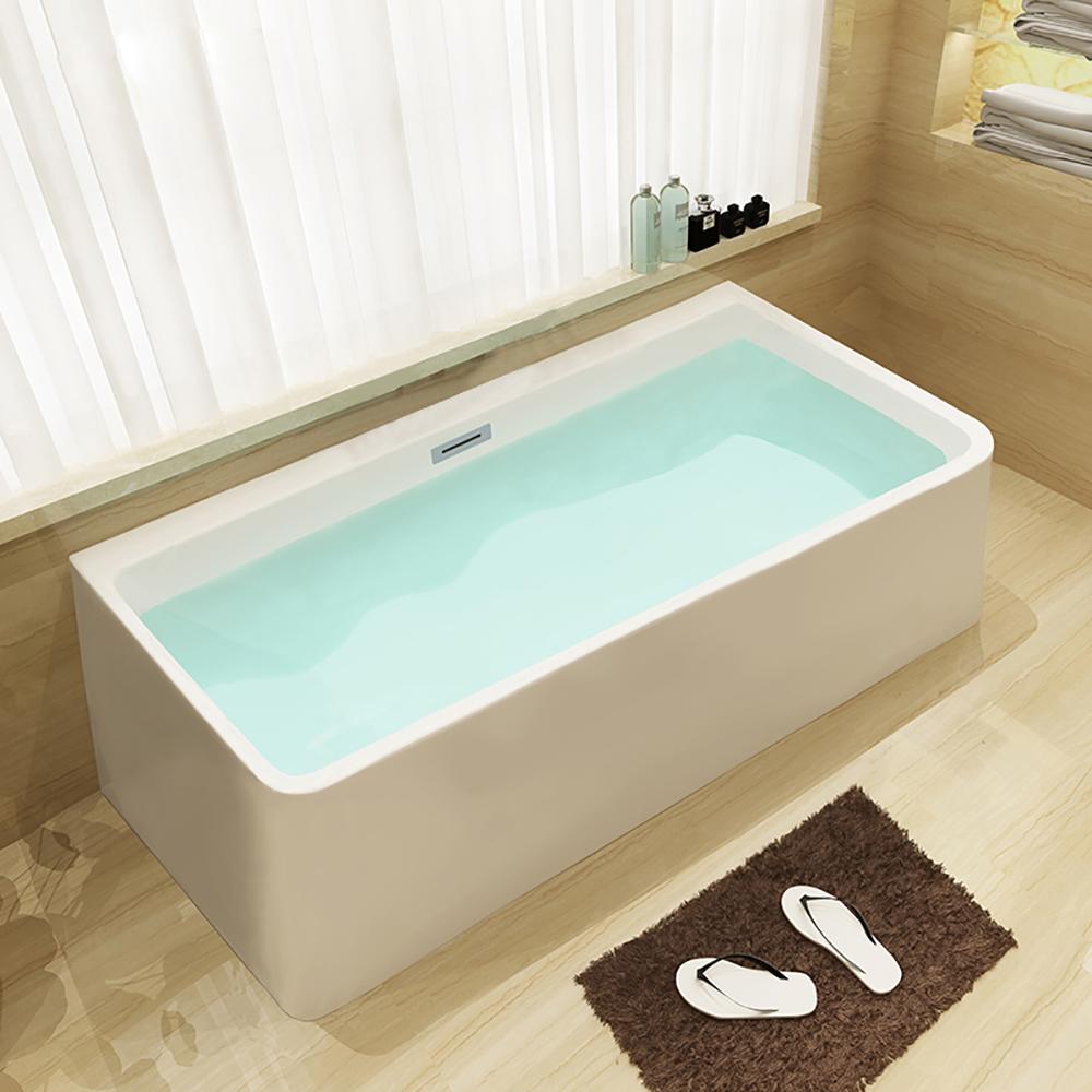 Jetted Tub | 67 inch Whirlpool Tub with Heater, Rectangular Bathtub