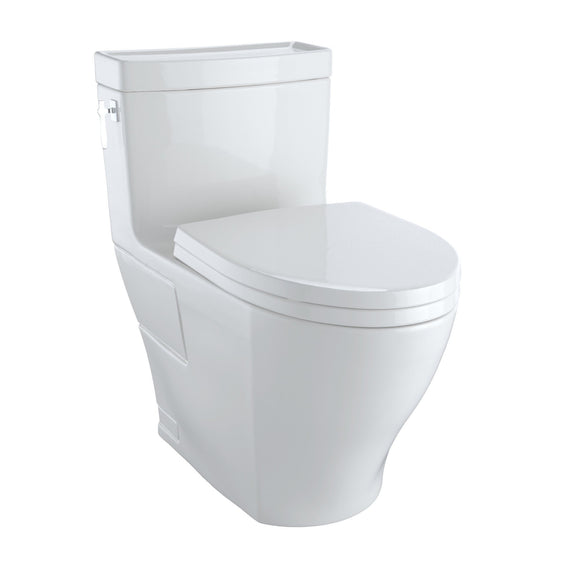 TOTO Aimes WASHLET+ One-Piece Elongated 1.28 GPF Skirted Toilet, Colonial White, SKU: MS626124CEFG#11