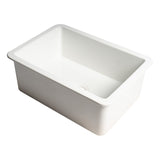 ALFI Brand ABF2718UD-W White 27" x 18" Fireclay Undermount/Drop In Fireclay Kitchen Sink