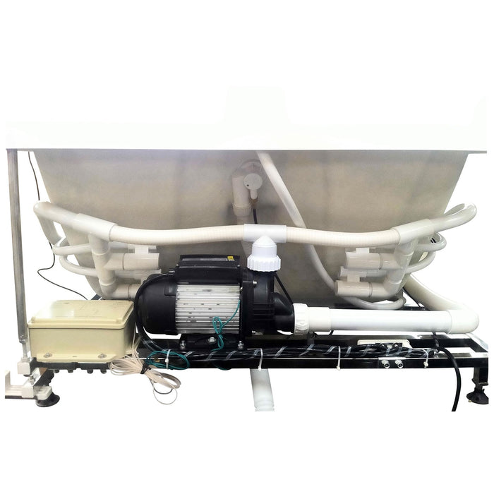 EAGO AM124ETL-L 6 ft Left Corner Acrylic White Whirlpool Bathtub for Two
