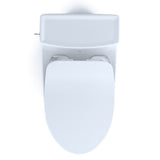 TOTO MS626234CEFG#01 Aimes One-Piece Elongated 1.28 GPF Toilet with CeFiONtect and SoftClose Seat, WASHLET+ Ready, Cotton White