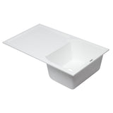 ALFI Brand AB1620DI-T Titanium 34" Granite Comp Kitchen Sink with Drainboard