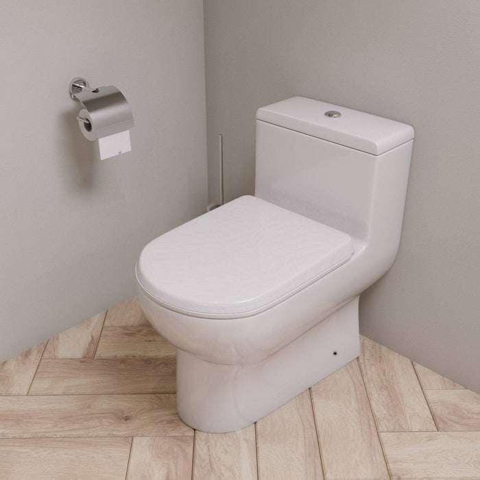 Eago TB351 Dual Flush One Piece High Efficiency Low Flush Ceramic Toilet
