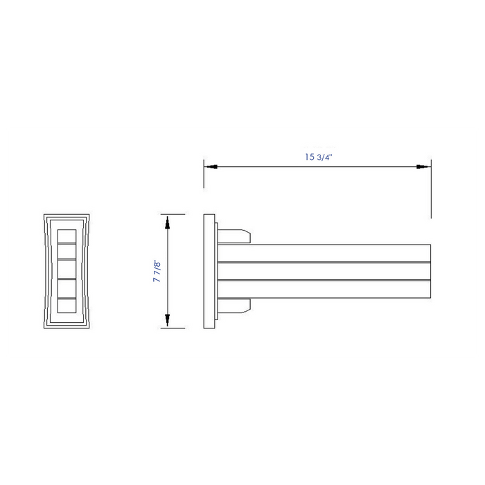 ALFI Brand AB5506 16" Triple Rack Wooden Towel Bar Bathroom Accessory