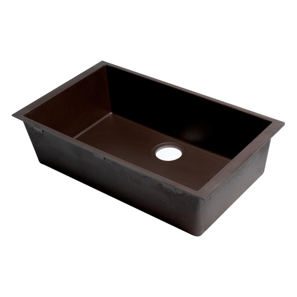 ALFI Brand AB3020UM-C Chocolate 30" Undermount Granite Composite Kitchen Sink