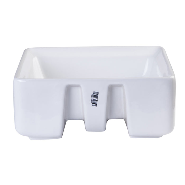 EAGO BA130 15" SQUARE CERAMIC ABOVE MOUNT BATHROOM BASIN VESSEL Sink
