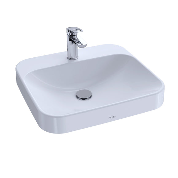 TOTO Arvina 20" Vessel Bathroom Sink for Single Hole Faucets, Cotton White, SKU: LT415G#01