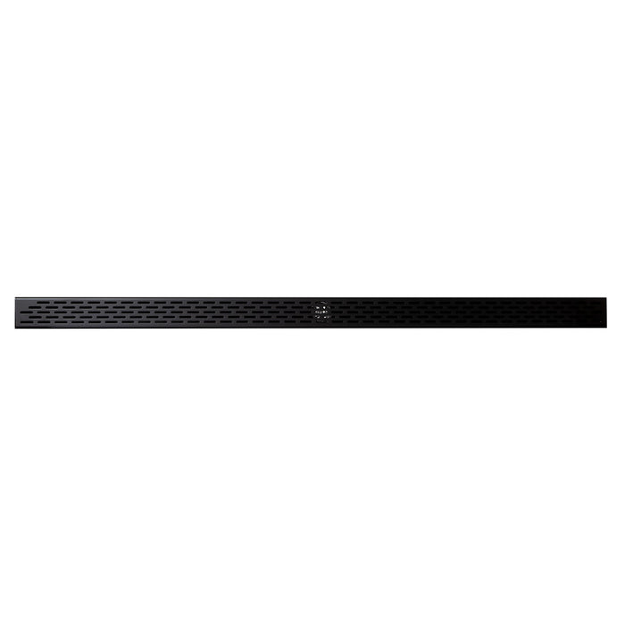 ALFI Brand ABLD59C-BM 59" Black Matte Stainless Steel Linear Shower Drain with Groove Holes