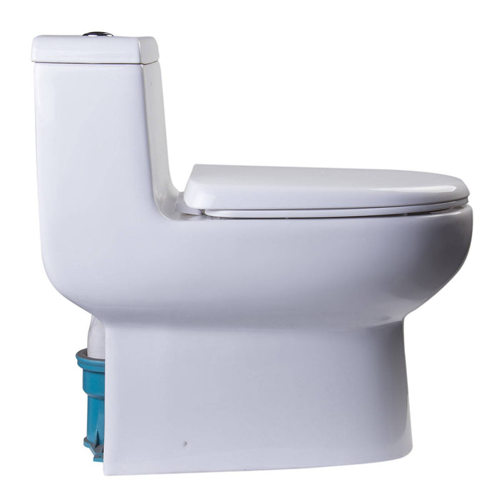 Eago TB351 Dual Flush One Piece High Efficiency Low Flush Ceramic Toilet