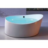EAGO AM2130 66" Round Free Standing Acrylic Air Bubble Bathtub