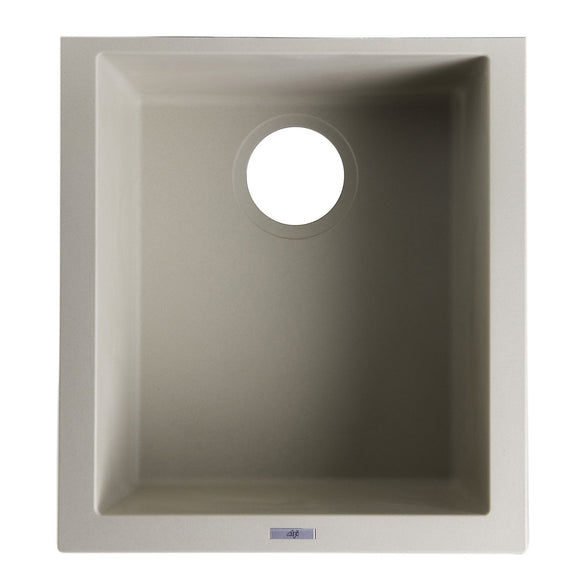 ALFI AB1720UM-B Biscuit 17" Undermount Rectangular Granite Composite Prep Sink