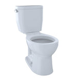 TOTO Entrada Two-Piece Round 1.28 GPF Universal Height Toilet, Cotton White, SKU: CST243EF#01